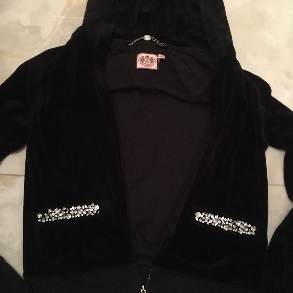 JuicyCouture Black Velvet Hoodie